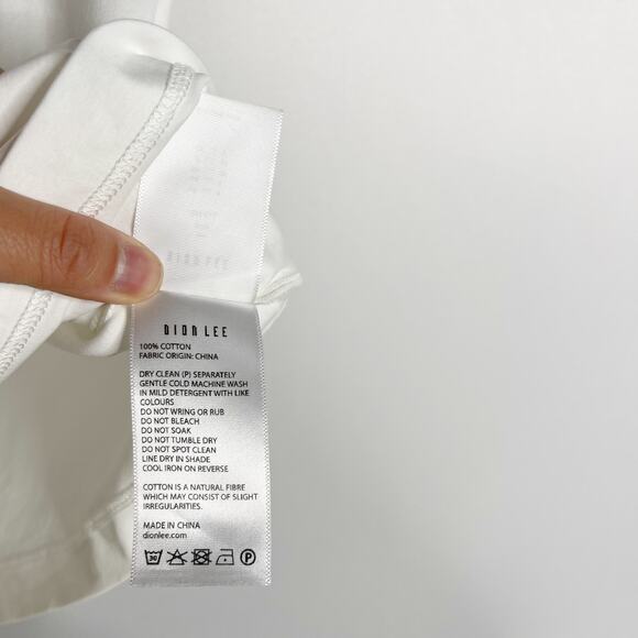 Dion Lee Womens Small 4 White Holster Back Cut Out Tee Crew Neck Short Sleeve - Picture 10 of 12